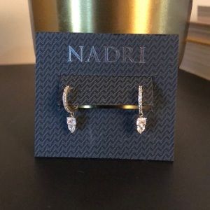 Nadri Eliza CZ Huggie Hoop Earrings